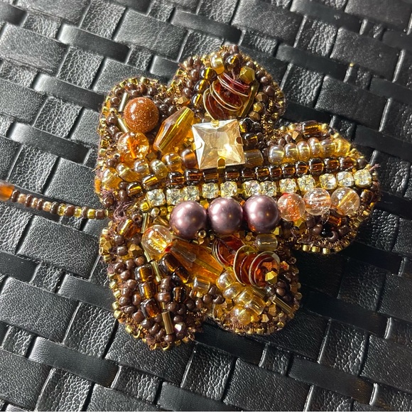 brooch autumn leaf handmade women’s - Picture 4 of 5